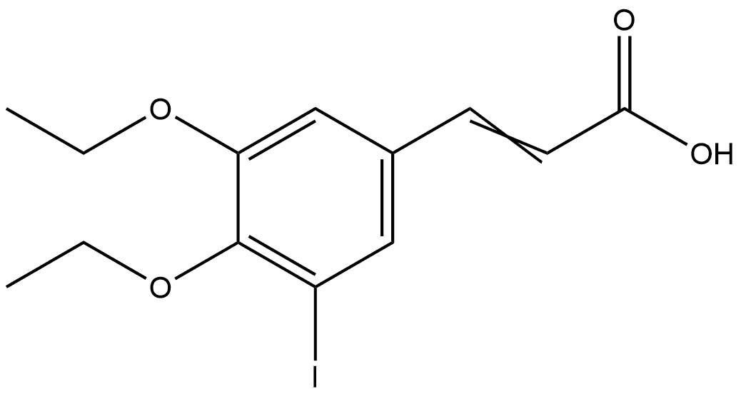 3-(3,4-Diethoxy-5-iodophenyl)-2-propenoic acid Structure