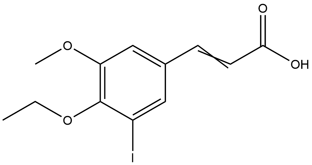 3-(4-Ethoxy-3-iodo-5-methoxyphenyl)-2-propenoic acid Structure