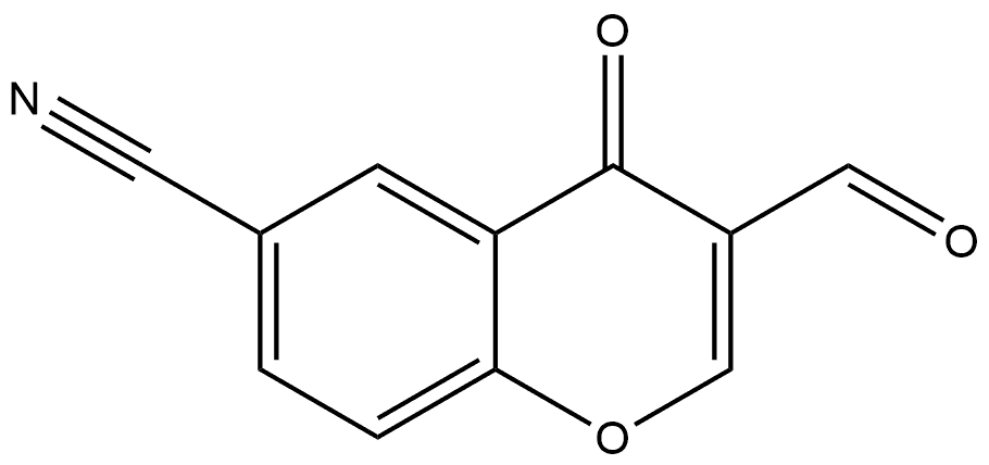 3-Formyl-4-oxo-4H-1-benzopyran-6-carbonitrile Structure