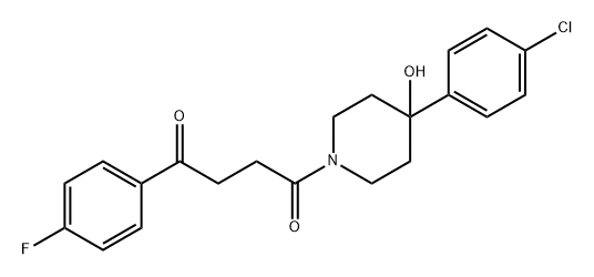 1,4-Butanedione, 1-[4-(4-chlorophenyl)-4-hydroxy-1-piperidinyl]-4-(4-fluorophenyl)- Structure