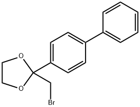 1,3-DIOXOLANE, 2-[1,1'-BIPHENYL]-4-YL-2-(BROMOMETHYL)- 구조식 이미지