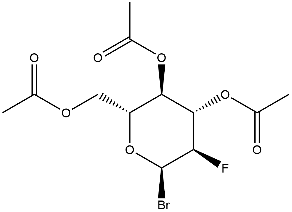 α-D-Glucopyranosyl bromide, 2-deoxy-2-fluoro-, 3,4,6-triacetate Structure