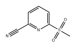 2-Pyridinecarbonitrile, 6-(methylsulfonyl)- Structure