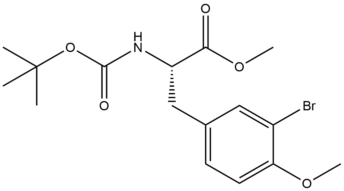 methyl 3-(3-bromo-4-methoxyphenyl)-2-((tert-butoxycarbonyl)amino)propanoate Structure