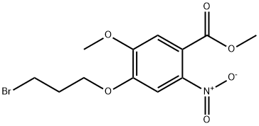 Benzoic acid, 4-(3-bromopropoxy)-5-methoxy-2-nitro-, methyl ester 구조식 이미지
