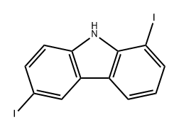 9H-Carbazole, 1,6-diiodo- Structure