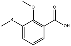 Benzoic acid, 2-methoxy-3-(methylthio)- Structure