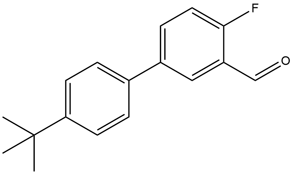 4'-(1,1-Dimethylethyl)-4-fluoro[1,1'-biphenyl]-3-carboxaldehyde Structure