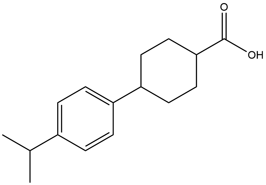 4-[4-(1-Methylethyl)phenyl]cyclohexanecarboxylic acid Structure