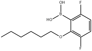 Boronic acid, B-[3,6-difluoro-2-(hexyloxy)phenyl]- Structure