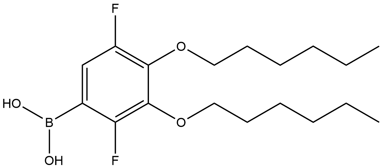 2,5-Difluoro-3,4-bis(hexyloxy)phenylboronic acid Structure