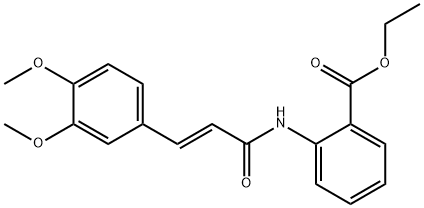 Benzoic acid, 2-[[(2E)-3-(3,4-dimethoxyphenyl)-1-oxo-2-propen-1-yl]amino]-, ethyl ester Structure