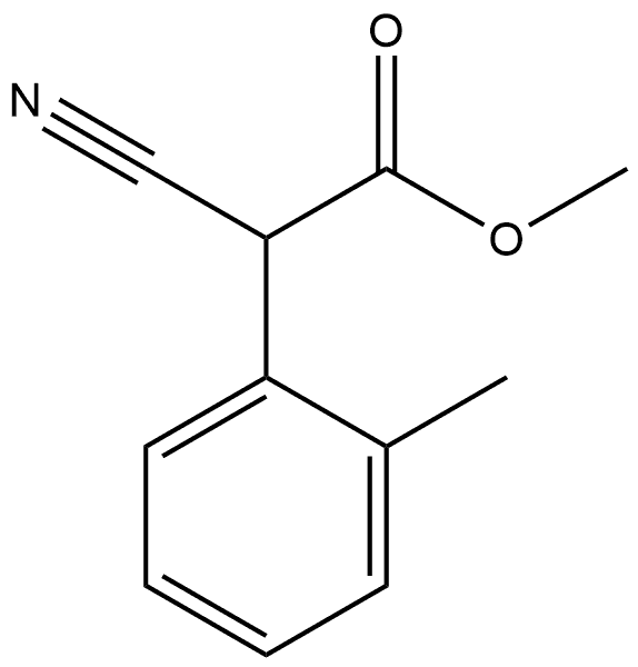 Benzeneacetic acid, α-cyano-2-methyl-, methyl ester Structure