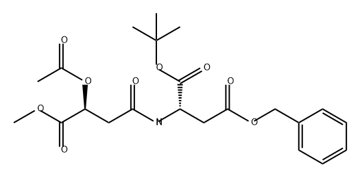 L-Aspartic acid, N-[(3S)-3-(acetyloxy)-4-methoxy-1,4-dioxobutyl]-, 1-(1,1-dimethylethyl) 4-(phenylmethyl) ester Structure