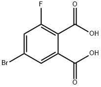 1,2-Benzenedicarboxylic acid, 5-bromo-3-fluoro- Structure