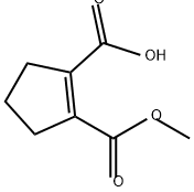 1-Cyclopentene-1,2-dicarboxylic acid, 1-methyl ester Structure