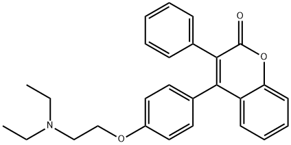 4-(4-(2-(Diethylamino)ethoxy)phenyl)-3-phenyl-2H-chromen-2-one Structure