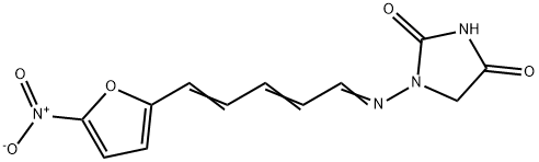 2,4-Imidazolidinedione, 1-[[5-(5-nitro-2-furanyl)-2,4-pentadien-1-ylidene]amino]- Structure