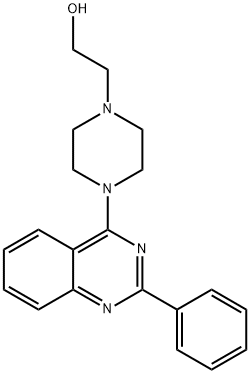 1-Piperazineethanol, 4-(2-phenyl-4-quinazolinyl)- 구조식 이미지