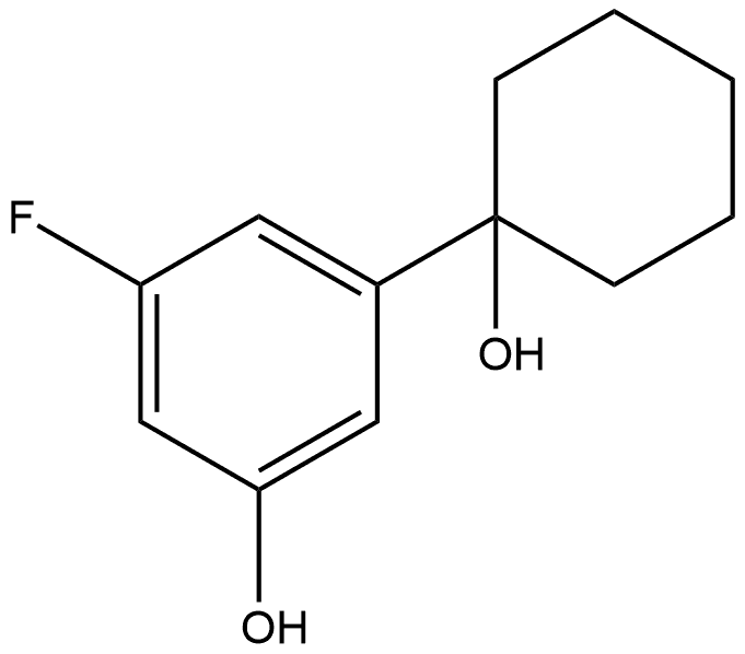 3-fluoro-5-(1-hydroxycyclohexyl)phenol Structure