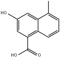 1-Naphthalenecarboxylic acid, 3-hydroxy-5-methyl- Structure