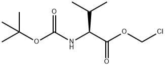 Chloromethyl 3-methyl-2-[(2-methylpropan-2-yl)oxycarbonylamino]butanoate 구조식 이미지