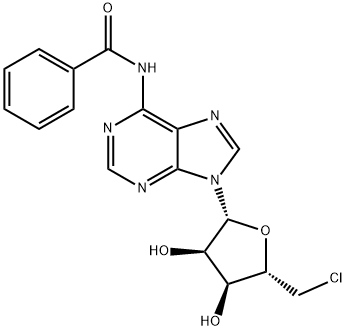 N-Benzoyl-5'-chloro-5'-deoxy-adenosine Structure