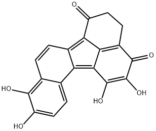Benzo[j]fluoranthene-1,4-dione, 2,3-dihydro-5,6,9,10-tetrahydroxy- 구조식 이미지
