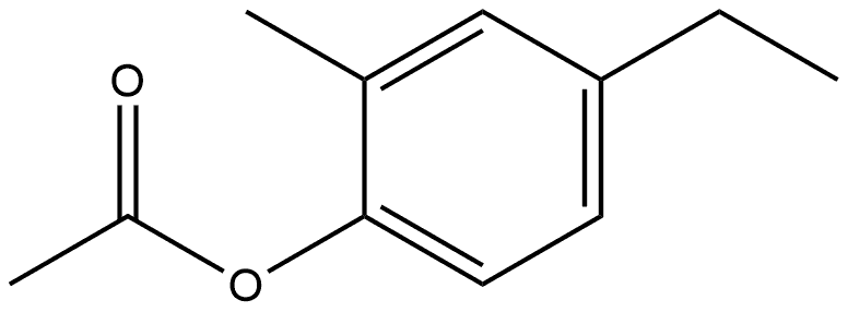 Phenol, 4-ethyl-2-methyl-, 1-acetate Structure