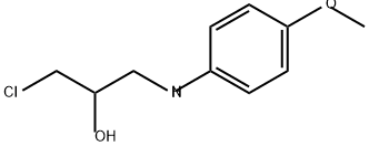 2-Propanol, 1-chloro-3-[(4-methoxyphenyl)amino]- 구조식 이미지