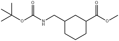 Methyl 3-[[[(1,1-dimethylethoxy)carbonyl]amino]methyl]cyclohexanecarboxylate Structure