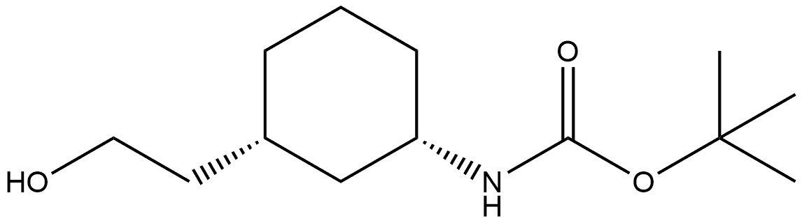 Carbamic acid, [(1S,3R)-3-(2-hydroxyethyl)cyclohexyl]-, 1,1-dimethylethyl ester Structure