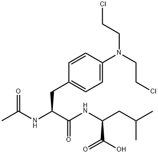 L-Leucine, N-acetyl-4-[bis(2-chloroethyl)amino]-L-phenylalanyl- 구조식 이미지