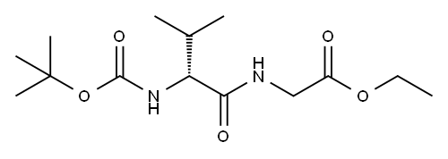 Glycine, N-[(1,1-dimethylethoxy)carbonyl]-D-valyl-, ethyl ester Structure