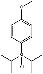 Benzene, 1-[chlorobis(1-methylethyl)silyl]-4-methoxy- Structure