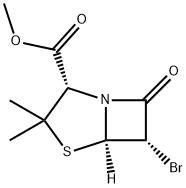 4-Thia-1-azabicyclo[3.2.0]heptane-2-carboxylic acid, 6-bromo-3,3-dimethyl-7-oxo-, methyl ester, (2S,5R,6S)- Structure