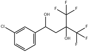 1,3-Butanediol, 1-(3-chlorophenyl)-4,4,4-trifluoro-3-(trifluoromethyl)- Structure