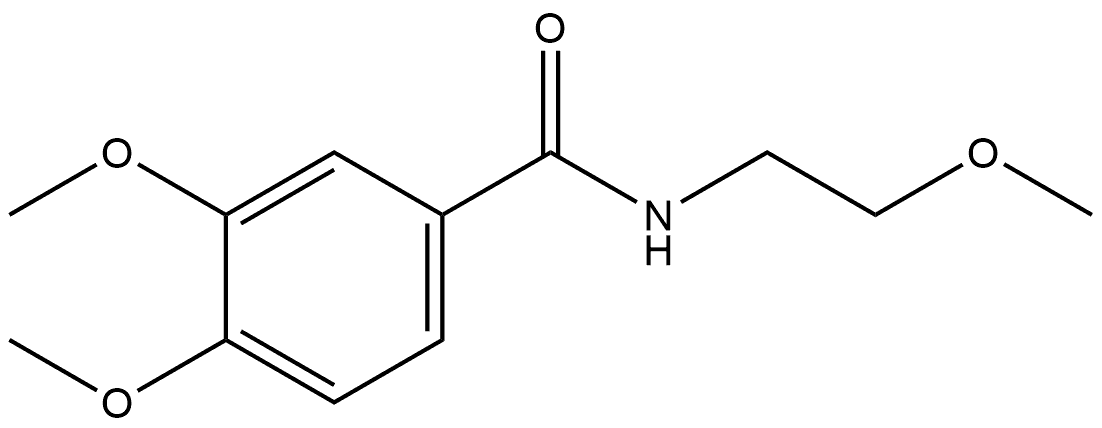 3,4-Dimethoxy-N-(2-methoxyethyl)benzamide Structure