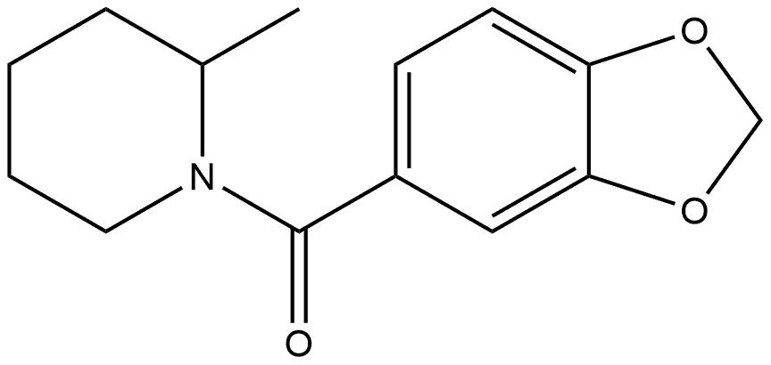 1,3-Benzodioxol-5-yl(2-methyl-1-piperidinyl)methanone Structure