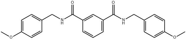 1-N,3-N-bis[(4-methoxyphenyl)methyl]benzene-1,3-dicarboxamide Structure