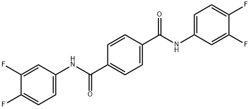 1-N,4-N-bis(3,4-difluorophenyl)benzene-1,4-dicarboxamide Structure