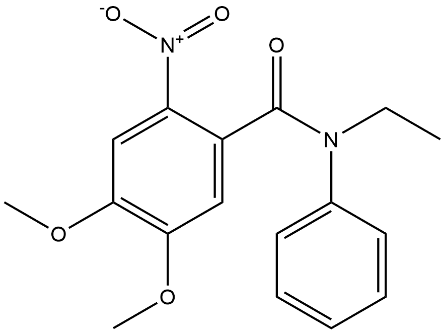 N-ethyl-4,5-dimethoxy-2-nitro-N-phenylbenzamide Structure