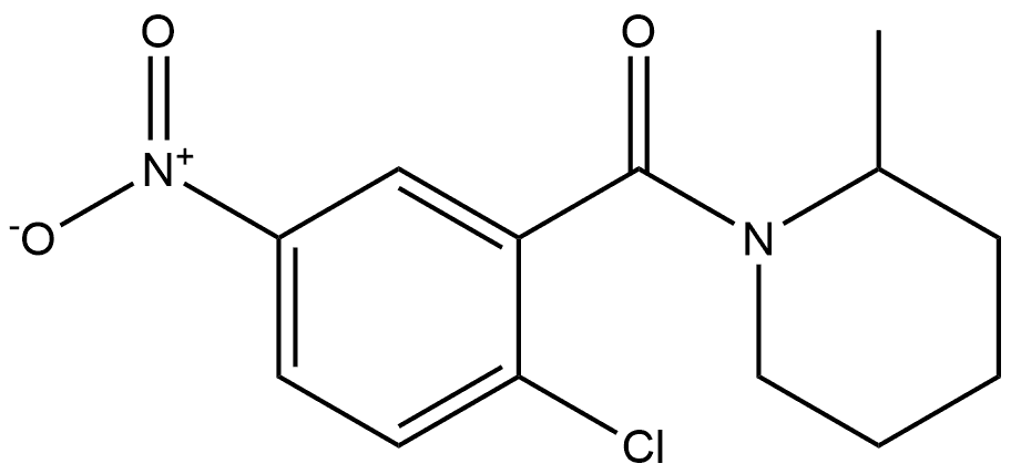 (2-chloro-5-nitrophenyl)(2-methylpiperidin-1-yl)methanone Structure