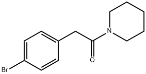 Ethanone, 2-(4-bromophenyl)-1-(1-piperidinyl)- Structure