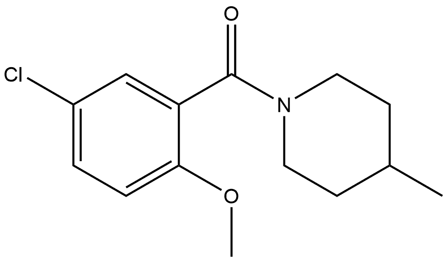 (5-Chloro-2-methoxyphenyl)(4-methyl-1-piperidinyl)methanone Structure