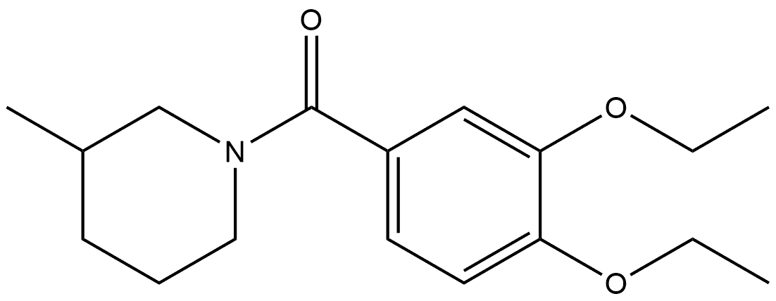 (3,4-Diethoxyphenyl)(3-methyl-1-piperidinyl)methanone Structure