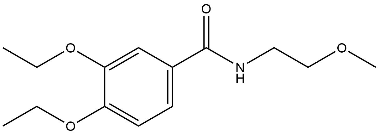 3,4-Diethoxy-N-(2-methoxyethyl)benzamide Structure