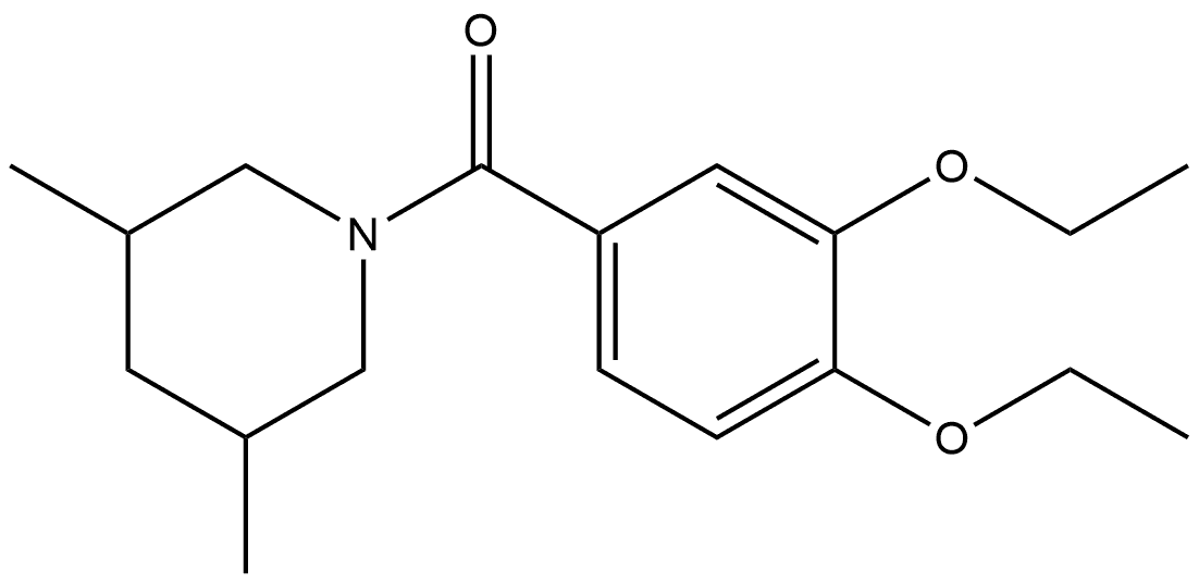 (3,4-Diethoxyphenyl)(3,5-dimethyl-1-piperidinyl)methanone Structure