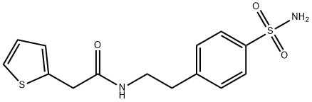 2-Thiopheneacetamide, N-[2-[4-(aminosulfonyl)phenyl]ethyl]- 구조식 이미지