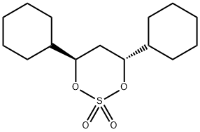 1,3,2-Dioxathiane, 4,6-dicyclohexyl-, 2,2-dioxide, (4R,6R)- Structure